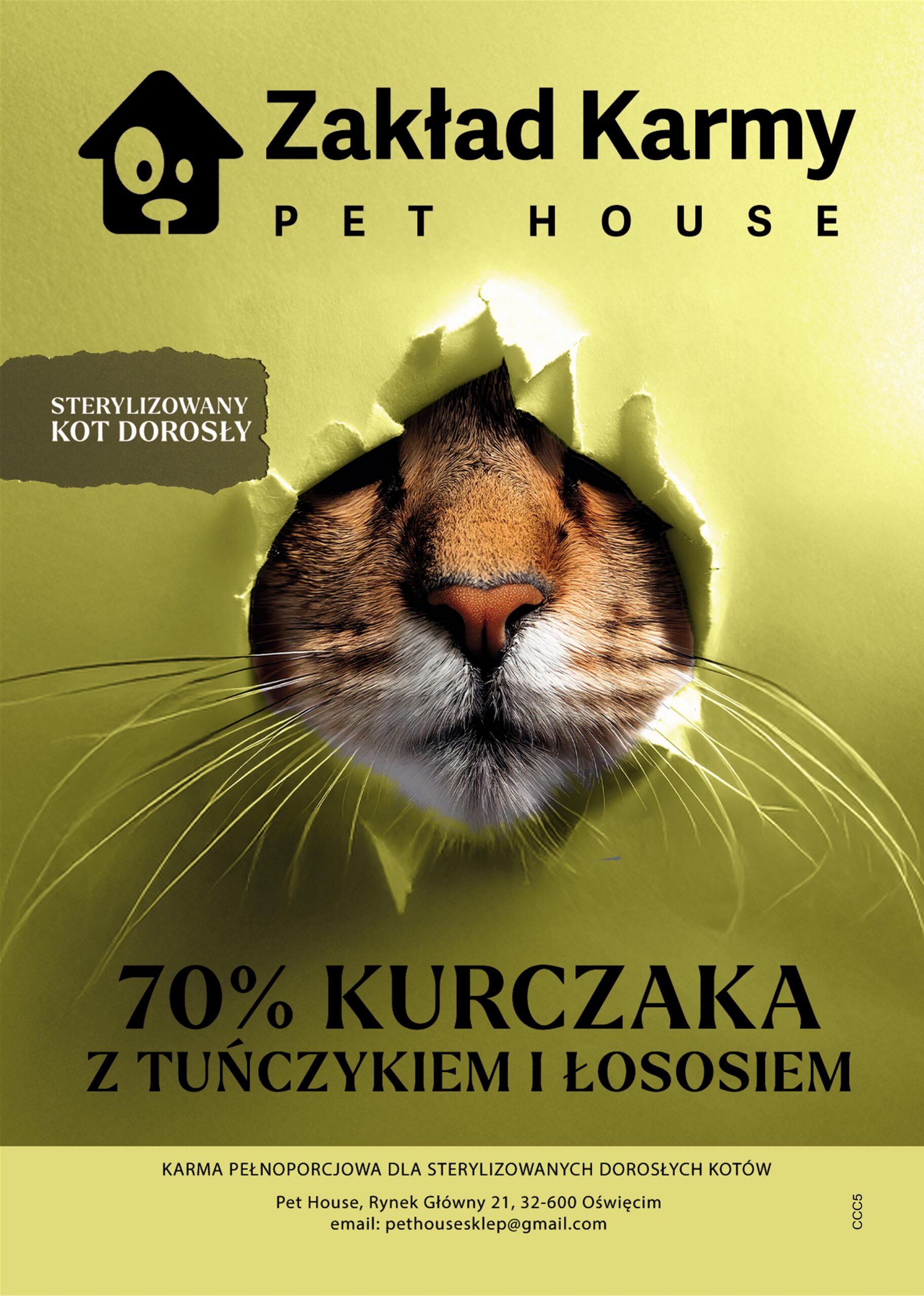 70% Kurczaka z tuńczykiem i łososiem