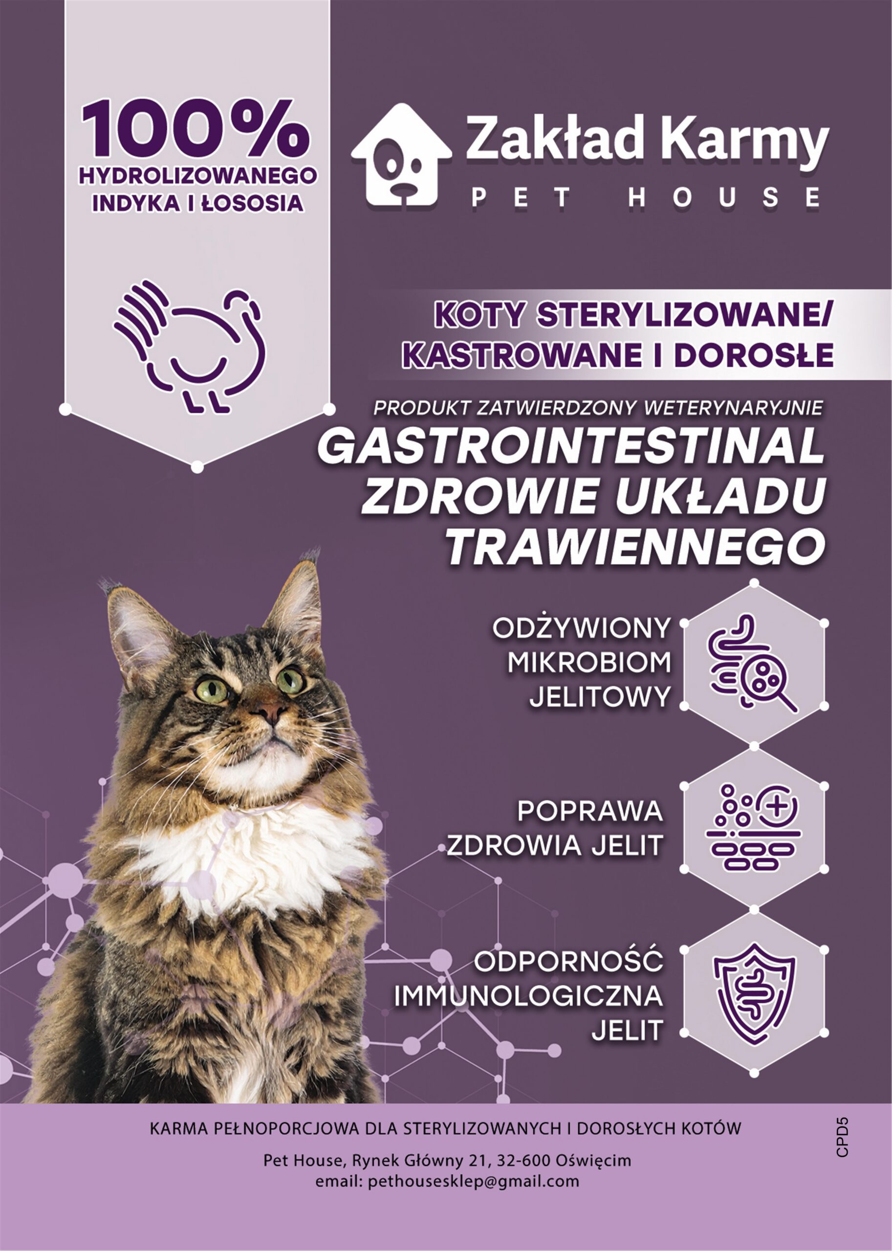100% Hydrolizowanego indyka i łososia