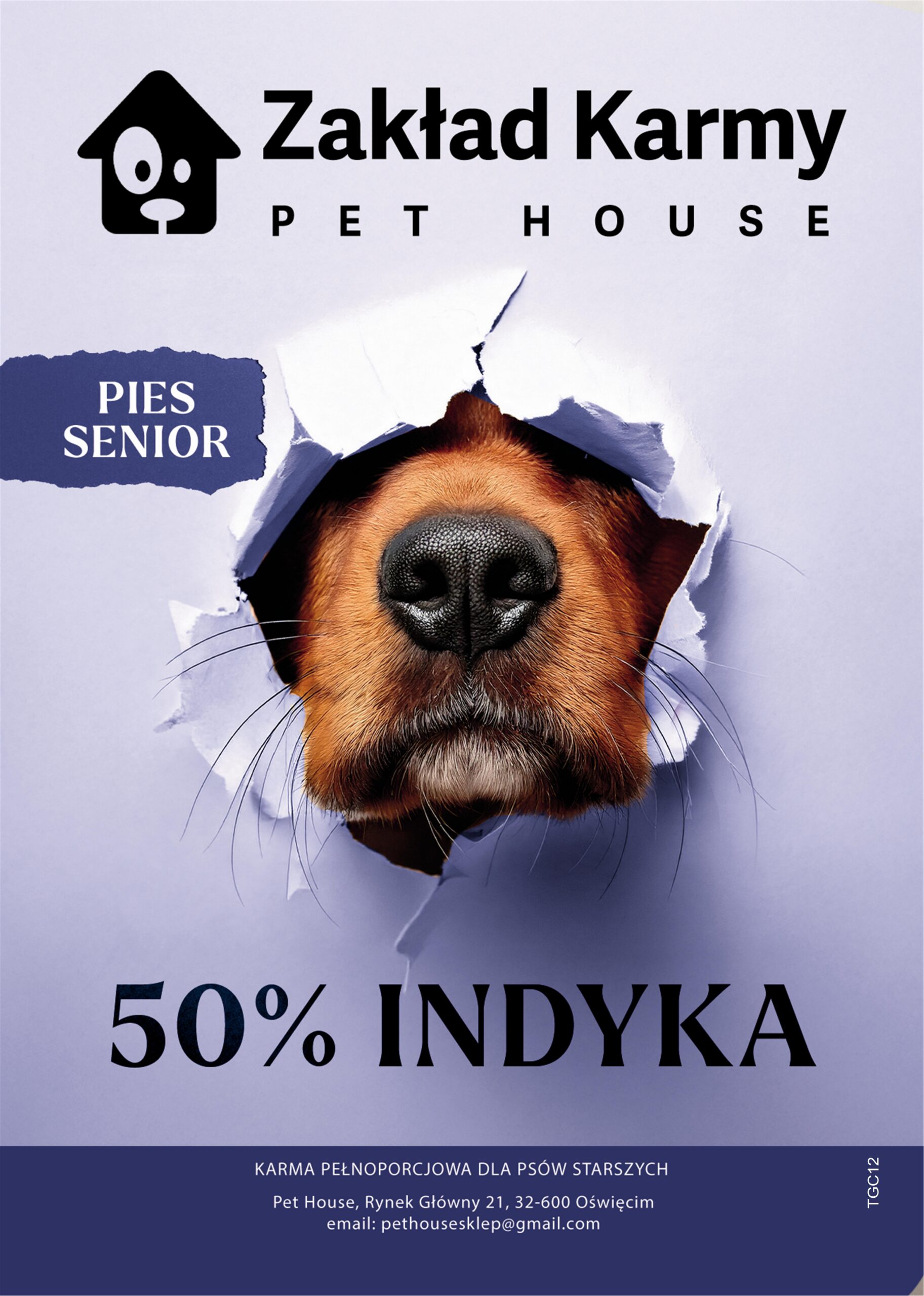 50% Indyka pies senior