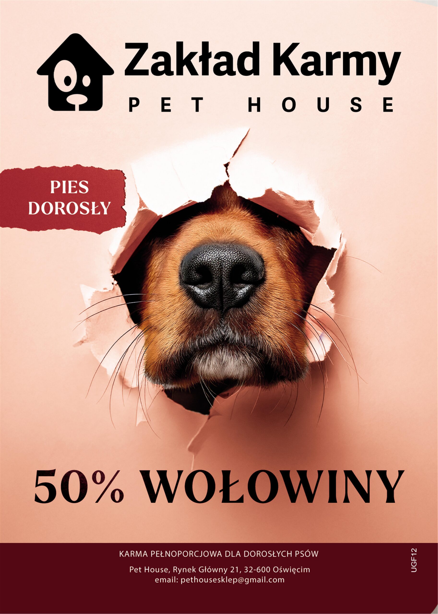 50% Wołowiny pies dorosły